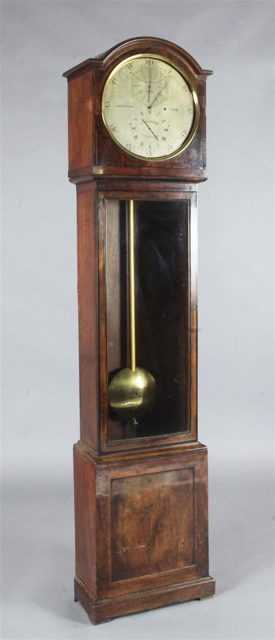 R. Townsend of Woolwich. A Victorian mahogany cased regulator,